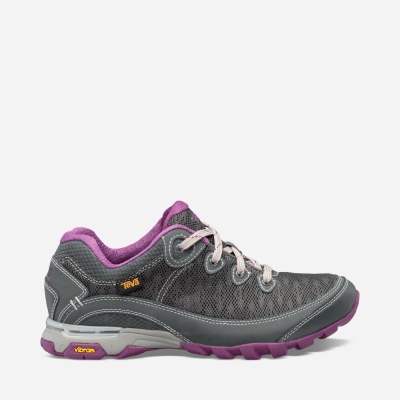 Teva Sugarpine II Air Mesh - Women's Teva Hiking Boots - Dark Grey / Fuchsia | India (RDJU04829)